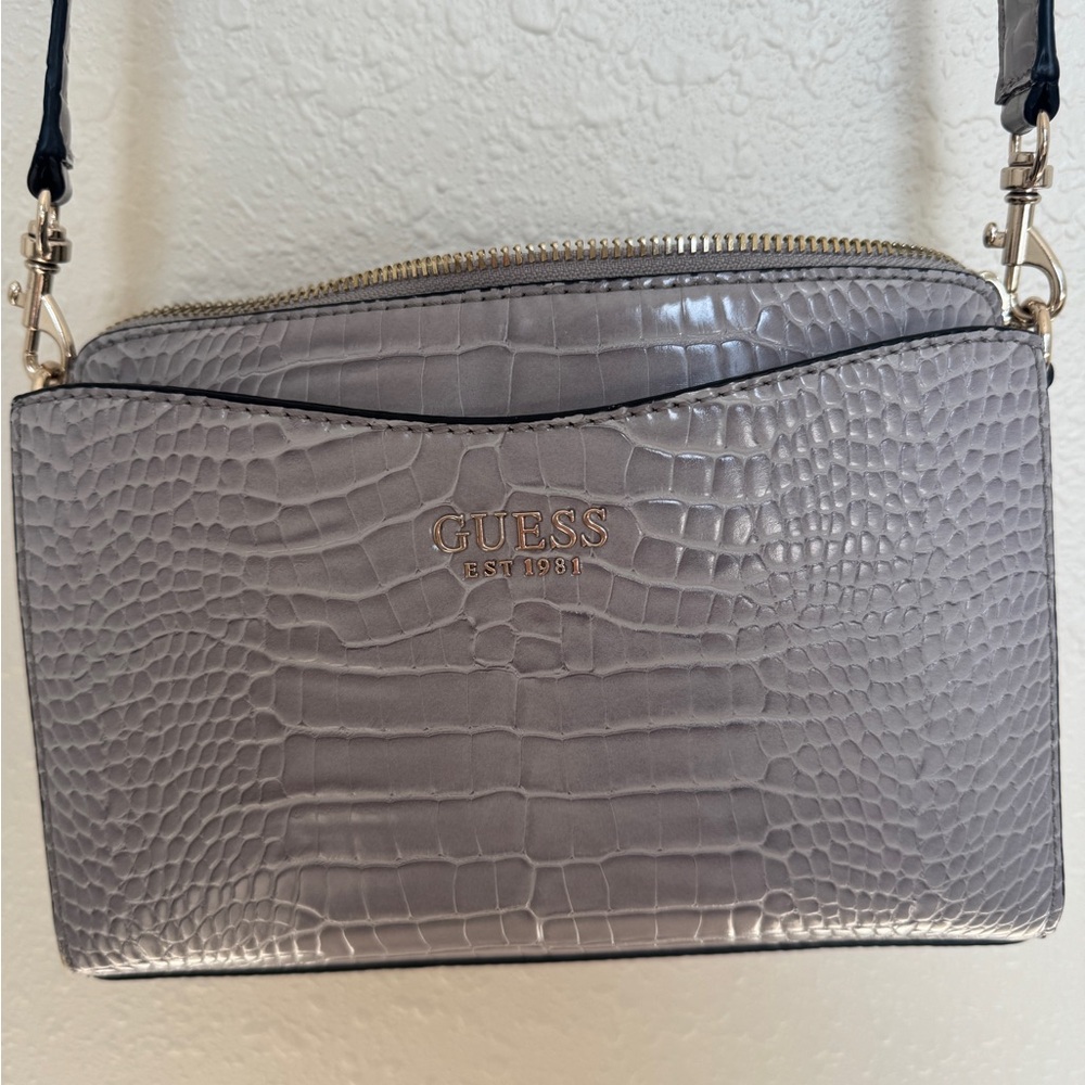 GUESS  Croc-Embossed Crossbody Bag